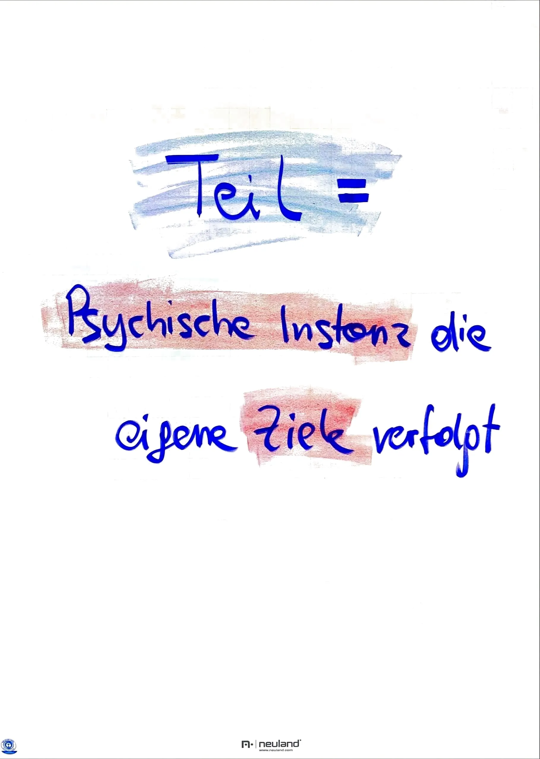 Flipchart: Teil – psychische Instanz, die eigene Ziele verfolgt